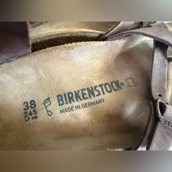 BIRKENSTOCK Yara Oil Leather Ankle Strap Flat Women's Sandals EU 38/US 7- Habana - Picture 7 of 8